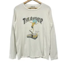 REMI RELIEF(レミ レリーフ) 長袖Tシャツ サイズM メンズ - アイボリー×ブルーグリーン×マルチ クルーネック/ダメージ加工のサムネイル