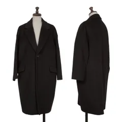 トリココムデギャルソンtricot COMME des GARCONS 起毛ウールオフショルダーコート 黒Sのサムネイル