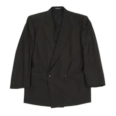 ジャンニヴェルサーチGIANNI VERSACE ウールピンストライプダブルジャケット カーキ50のサムネイル