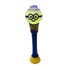  【動作確認済み】USJ ミニオン　バブルワンド　シャボン玉ステッキ　ブルー×イエロー×ホワイト【B118】のサムネイル