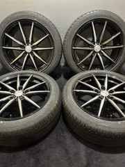 ★205/50R17 DUNLOP/ENASAVE EC204 25年製 BLONKS 17インチ 7J +48 114.3 5H 夏タイヤ 4本 セレナ リーフ ブラポリ (南6-M618)のサムネイル