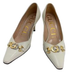 GUCCI ホースビット プラットフォームヒール 37 1/2 ホワイト - メルカリ