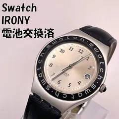 【新品電池/美品】スウォッチ アイロニー SWATCH IRONY 腕時計 メンズ レディース クロノグラフ 3針 デイト アナログ クォーツ メタル レザー バンド ベルト ヴィンテージ アンティーク 取扱説明書のサムネイル