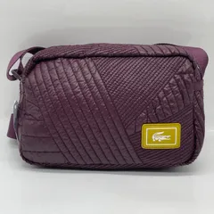 BN9324□LACOSTE ラコステ キルティング ショルダーバッグ 軽量 バーガンディー系のサムネイル
