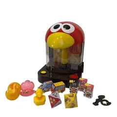 【動作確認済み】森永製菓　景品　キョロクレーン缶　クレーンゲーム　おもちゃ付き　レッド×ブラウン【B118】のサムネイル