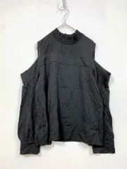 tocco closet トッコクローゼット 後ろリボン付きオープンショルダーレイヤード風トップス ブラウス シャツ sizeM/黒 ■■レディースのサムネイル