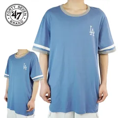 フォーティーセブンブランド47 BRANDメンズ TシャツLA DODGERS TEEロサンゼルス ドジャース TシャツBLUE(ブルー)MLB メジャー LA カットソー インナー トップス 青 白 男女兼用のサムネイル