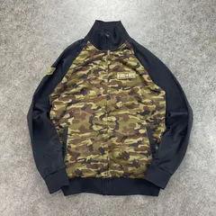 FUBU THE COLLECTION Y2K B系 HIP-HOP フブ トラックジャケット ジャージ ハイネック 刺繍 カモフラ 迷彩柄 Lのサムネイル
