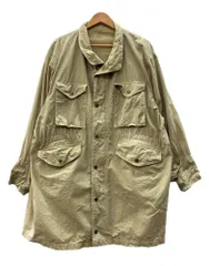 キャピタル KAPITAL Military Jacket ミリタリー ジャケット ジップアップ ストームフラップ リップストップ コート 緑 K1904LJ081 ジャケット 無地 カーキ Sサイズ 104MT-3346のサムネイル