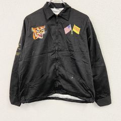 ベトジャン スカジャン ジャケット ミリタリー 黒 ジップアップ M相当