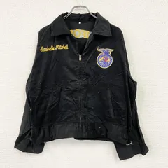 FFAジャケット　ファーマーズジャケット　コーデュロイジャケット　レプリカ　リメイク　刺繍　黒　ブラック　Lサイズ　古着のサムネイル