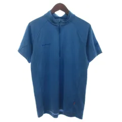 マムート MAMMUT Aegility Half Zip T-Shirt Tシャツ カットソー 半袖 ハーフジップ ロゴ 青 ブルー XLのサムネイル