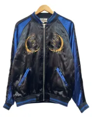 カラクリダマシイ 絡繰魂 Souvenir Jacket スーベニア ジャケット 浮世絵北斎 スカジャン ジップアップ 刺繍 アウター 黒 293082 ジャケット 総柄 ブラック Mサイズ 104MT-3348のサムネイル