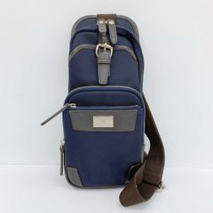 ブラックレーベル クレストブリッジ ボディバッグ ネイビー ナイロン