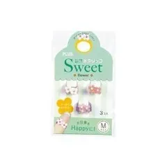 （まとめ）プラス メクリッコ SWEET KM-302SB-3 フラワー2 M 3個〔×10セット〕のサムネイル