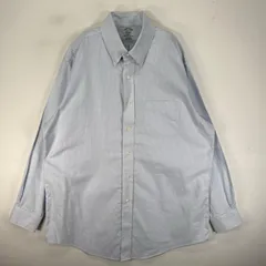 古着 ブルックスブラザーズ Brooks Brothers 長袖シャツ ボタンダウン 胸ポケ L  ブルー系 ストライプ メンズ