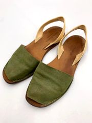 Anne Thomas separate sandals, size unknown/green, women's.
