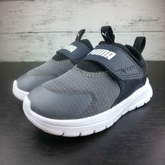 Puma Evolve Slip-On Inf プーマ エボルブ スリップオン インファント ブラック ホワイト 黒 白 15 cm ベビー スリッポン 389136-06 L12284