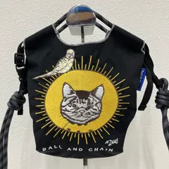 5490　Ball&Chain　ボールアンドチェーン　 ハンドバッグ　2way　ショルダーバッグ　 D.CAT　猫　刺繍　ブラック系　黒　 ナイロン　軽量　レディースのサムネイル