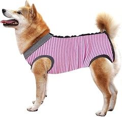 犬用 手術後服 犬術後ウェア 術後保護服 エリザベスカラーに代わる介護服 メス オス兼用 避妊 離乳 傷舐め防止 傷口保護 皮膚保護術後服 犬介護服 排泄に影響しない 背部ボタンデザイン 小型犬 中型犬