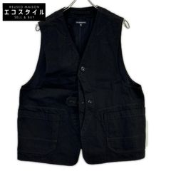 Engineered Garments Upland Vest Cotton Bull Denim Black M