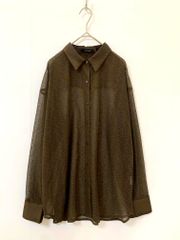 JEANASIS (Jeanasis) Sheer Mesh Shirt, Brown, Retail Price ¥7700 ■■Women's