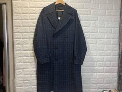 sulvam ネイビー チェック柄 ロングコート - メルカリ