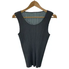 【中古】　PLEATS PLEASE　ノースリーブ　トップス　無地　プリーツ　ストレッチ　日本製　ドメスティック　古着　/2495のサムネイル