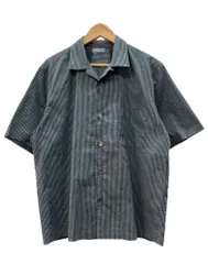コムデギャルソン COMME des GARCONS HOMME 01SS Opencollar Shirt オープンカラー シャツ ボタン 田中オム 開襟 半袖 灰 半袖シャツ ストライプ グレー 104MT-3352のサムネイル
