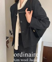 美品】Eaphi no collar wool check coat - メルカリ