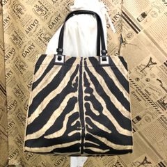 TOMMY HILFIGER ゼブラ柄 トートバッグ Office bag - メルカリ