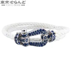 フレッド FRED フォース10ブレスレット ホワイトゴールド K18WG サファイア SS 2重巻 ラージ フルパヴェ #17 腕周り約17cm ユニセックス 仕上済 101876604のサムネイル