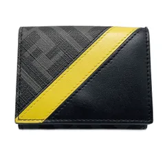 フェンディ FENDI ダイアゴナル ズッカ柄 三つ折財布 コンパクトウオレット レザー×PVC メンズ レディースのサムネイル