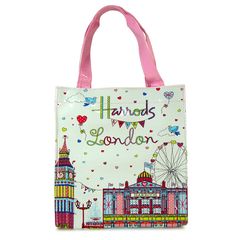 新品】Harrods Londonの大きめトートバッグ ピンク - メルカリ