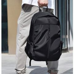 Men's Backpack, Large Capacity Backpack, Korean Style Casual Plain Travel Laptop Bag, Travel Bag, Office Bag, Laptop Bag