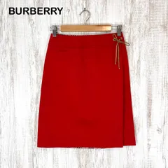 BURBERRY BLUE LABEL バーバリーブルーレーベル ノバチェック レザーリボン ラップスカート レッドのサムネイル