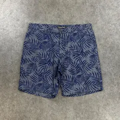 MICHEAL KORS マイケルコース ショートパンツ ハーフパンツ ボタニカル柄 リーフ 花柄 総柄 ネイビー コットン メンズ W32のサムネイル