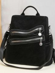 Women's Backpack, Travel Bag, Large Capacity, Color Block, Anti-Sleep Backpack, Laptop Bag, Student Backpack, Streetwear
