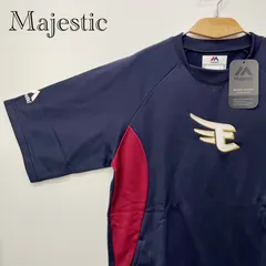 Majestic マジェスティック 東北 楽天イーグルス トレーニングウェア 半袖 裏起毛 ネイビー Mサイズ メンズ _208のサムネイル