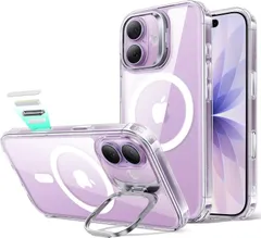 ESR iPhone 17 ケース MagSafe対応 隠しスタンド カメラボタン対応 Qi2.2 クリアのサムネイル