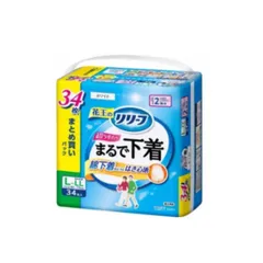 【新品】花王　リリーフパンツタイプ　まるで下着 　2回分　L～LL：34枚　【1点】のサムネイル