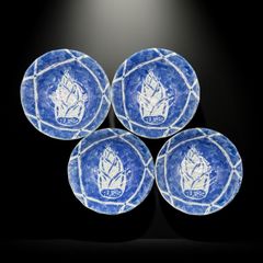 染付 龍 三足 香炉 香道具 美術品 インテリア 置物 陶器 中国 時代物