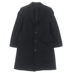 極美品▼CELINE セリーヌ 2M025863C ウール90% ロゴ入りボタン シングル チェスターコート ブラック 44 イタリア製 正規品 メンズのサムネイル