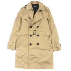 極美品▼COACH コーチ F33778 コットン ロゴ入りボタン ラムレザー使い トレンチコート キャメル XS 正規品 メンズ ビジネスオスス◎のサムネイル