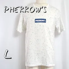 【美品】PHERROW'Sフェローズ 日本製 20SS リアル水滴プリント コットンTシャツ L 白ホワイト アメカジ【古着】【中古】【送料無料】のサムネイル