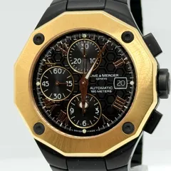 Baume & Mercier ボーム&メルシェ リヴィエラ XXL クロノ 5049059 K18YG ブラック AT メンズ 総重量138.71g 腕時計 稼働品のサムネイル