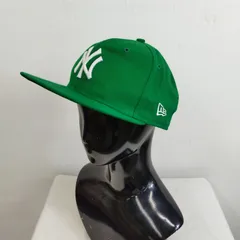 NEW ERA ニューエラ NYロゴ ベースボールキャップ 59FIFTY フラットバイザー MLB ストリート 7 1/2 グリーン F690