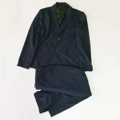 【ASET-66】BENO ビーノ Lounge wear セットアップ スーツ テーラードジャケット イージーパンツ 上下 ネイビー 紺 サイズS ストレッチ ビジカジ テレワーク メンズ 美品 春秋 【033 L 2102-3L】のサムネイル