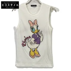 DOLCE&GABBANA　ドルチェアンドガッバーナ　TJFE/7519 ホワイト コットン デイジーダック タンクトップ　38のサムネイル