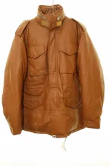 アベイシングエイプ A BATHING APE LEATHER CLASSIC DOWN JACKET BROWN M 初期 レザー クラシック ダウン ジャケット ブラウン 茶 【ブランド古着ベクトル】【中古】260623のサムネイル